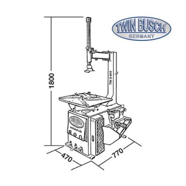 Twin Busch TWF150-TWX610: Set - Reifenmontagemaschine TWX-610 + Reifenwuchtmaschine TWF-150